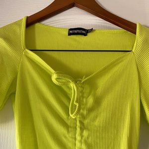 PRETTY LITTLE THING Lime Green Bodysuit